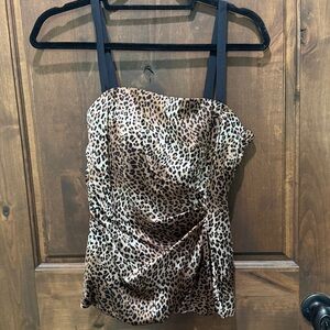 NWOT Nanette Lepore Leopard Print Silk Top
